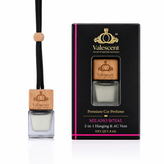 Valescent Milano Royal Premium Car Perfume | 2-in-1 Hanging & AC Vent | Long Lasting Luxury Fragrance | 8ML