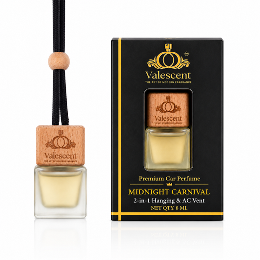 Valescent Midnight Carnival Premium Car Perfume | 2-in-1 Hanging & AC Vent | Luxury Long Lasting Scent | 8ML